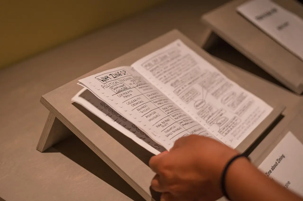 zine making- picture by JY Mak