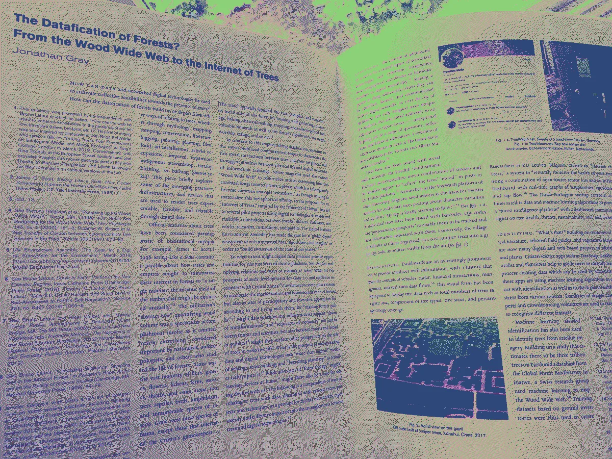 Picture of book chapter on the datafication of forests